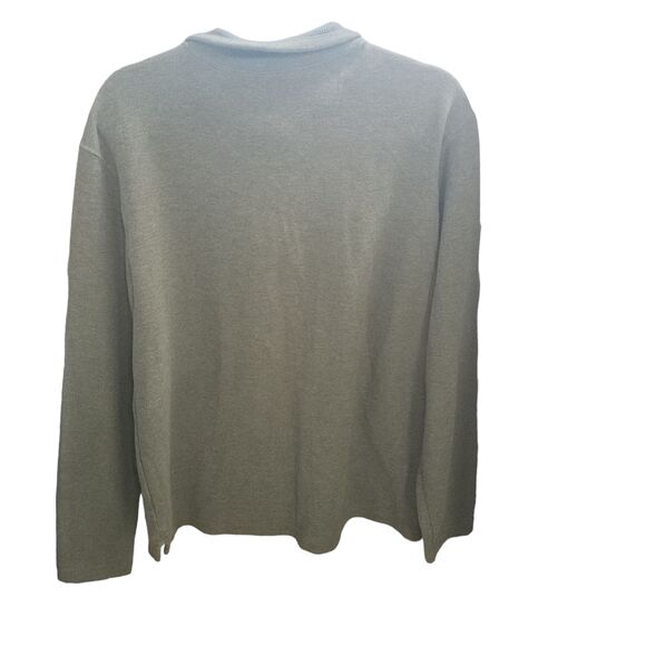 Joseph Abboud Mens Sz M Green Solid Long Sleeve Ribbed Pullover Sweatshirt - Picture 6 of 9